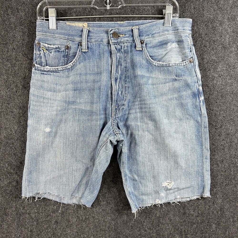 Polo Ralph Lauren Bermuda Jean Shorts Women's 27 Blue Sutton Boyfriend Cut Off - Picture 1 of 10